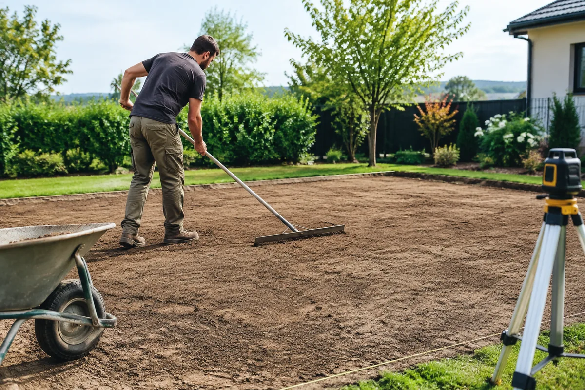 Combien de temps faut-il pour niveler un terrain de 100 m²