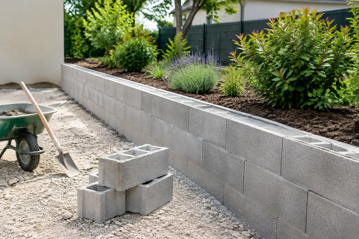 Comment construire un muret de jardin en parpaings